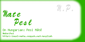 mate pesl business card